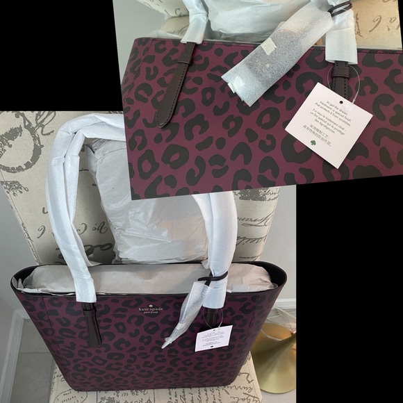 ⭐️ KATE SPADE⭐️Authentic Lovely Leopard Tote NEW! - Picture 4 of 12